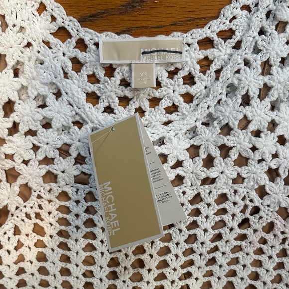 NWT Michael Kors White Crochet dress- size XS - Picture 3 of 6